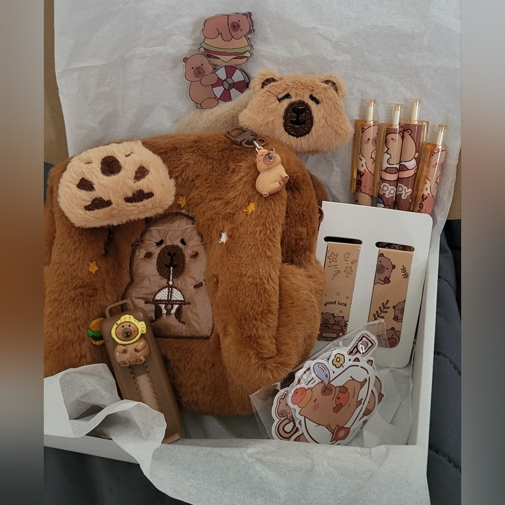 Capybara Plush pouch Bundle NWOT